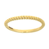 Flettet Gullring 14kt Hvitt/Gult Gull