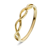 Flettet Gullring i 14kt gult gull