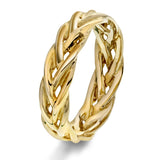 Flettet Gullring i 14kt gult gull