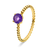Ring i Gult Gull (585), 0.60ct Ametyst