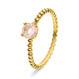 Ring i Gult Gull (585), 0.60ct Rosekvarts