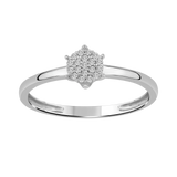 Diamantring i Hvitt/Gult Gull 0.10 tw/si