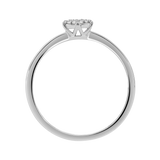 Diamantring i Hvitt/Gult Gull 0.10 tw/si