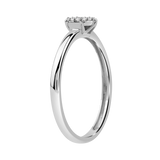 Diamantring i Hvitt/Gult Gull 0.10 tw/si