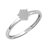 Diamantring i Hvitt/Gult Gull 0.10 tw/si