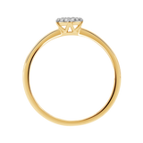 Diamantring i Hvitt/Gult Gull 0.10 tw/si