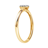 Diamantring i Hvitt/Gult Gull 0.10 tw/si