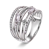 Eksklusiv diamantring i Hvitt/Gult Gull 0.65 tw/si og 0.40ct edelsten