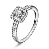 Diamantring i Hvitt/Gult Gull, 0,45ct Diamanter