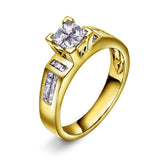 Diamantring i Gult Gull, 0,70ct TW/SI Diamanter