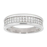 Diamantring rekkering i hvitt gull tot 0,35ct TWSI - Diamanthuset