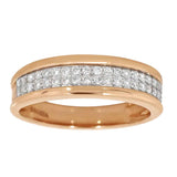 Diamantring rekkering i hvitt, gult eller roségull tot 0,35ct TWSI