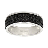 Gullring med svart spinell 1,20ct