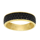 Gullring med svart spinell 1,20ct