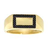 Gullring med svarte diamanter 0,20ct BD