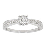 Diamantring i gult/hvitt gull 0.30ct