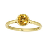 Gullring 14kt, 0,75ct citrin