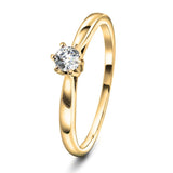 Eloise diamantring, gult/hvitt gull