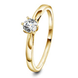 Eloise diamantring, gult/hvitt gull