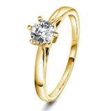 Eloise diamantring, gult/hvitt gull