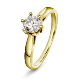 Eloise diamantring, gult/hvitt gull