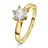 Eloise diamantring, gult/hvitt gull