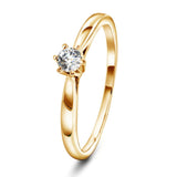 Eloise diamantring, gult/hvitt gull