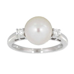 Diamantring 0,16ct TW/SI med Perle - Diamanthuset