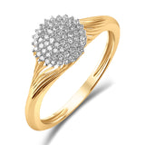 Diamantring rosett 0,25ct tw/si i hvitt gull