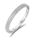Diamantring 0,08ct tw/si i hvitt gull\Diamanthuset