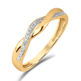 Diamantring 0,06ct tw/si i hvitt/gult gull