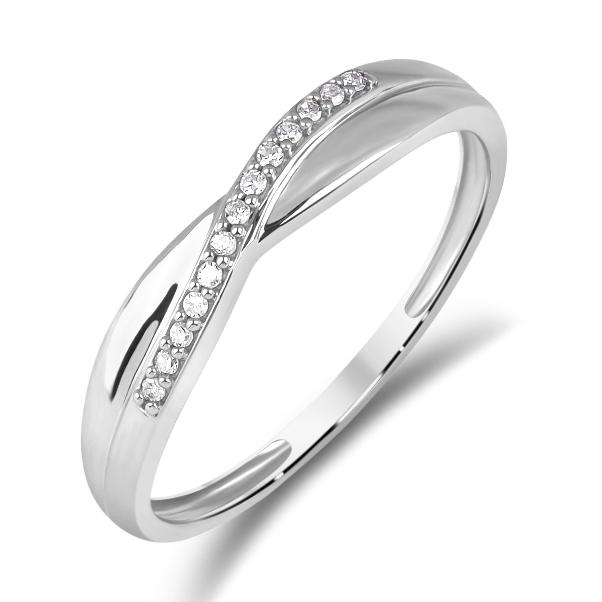 Diamantring 0,08ct tw/si i hvitt gull¨¨Diamanthuset
