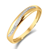 Diamantring 0,08ct tw/si i hvitt gull