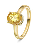 Diamanthuset: Gullring med Citrin