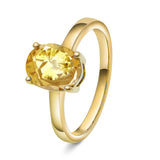 Diamanthuset: Gullring med Citrin