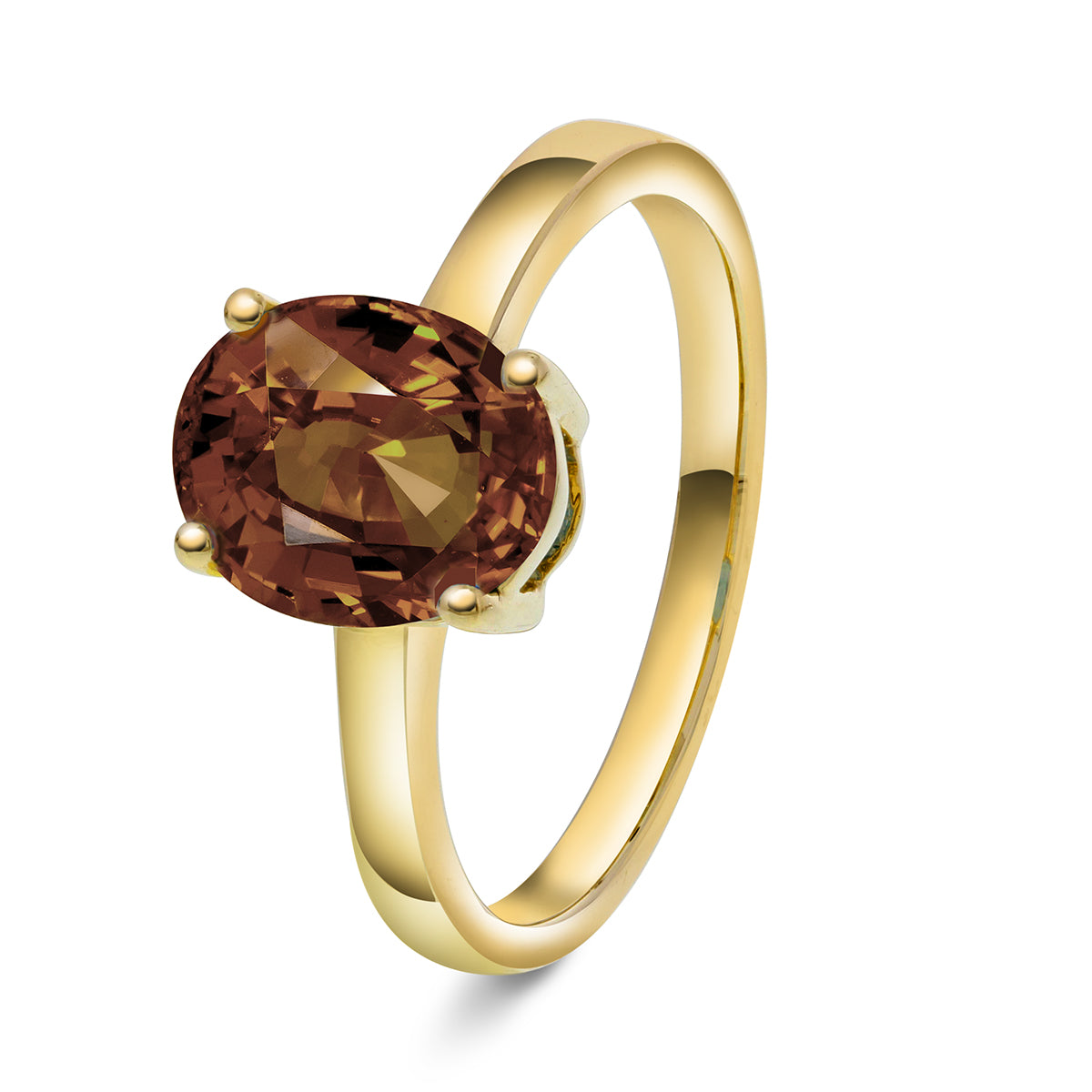 Gullring med Røyk Quarts --> Diamanthuset