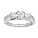 Diamantring i hvitt gull med tre stener 0,70ct TW/SI - Diamanthuset