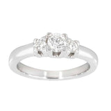 Diamantring Gult/Hvitt Gull og tre diamanter 0,50ct TW/SI