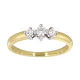 Diamantring i gult og hvitt gull 0,20ct TW/SI