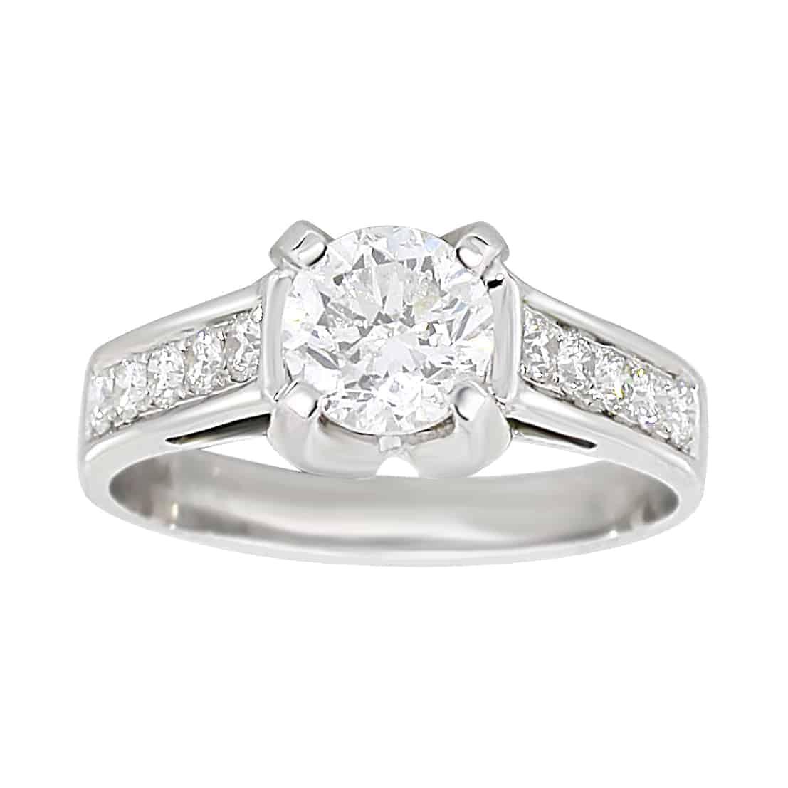 Diamantring i hvitt gull, 1.05CT TWSI - Diamanthuset