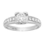 Diamantring i hvitt gull, 0.80CT TWSI - Diamanthuset