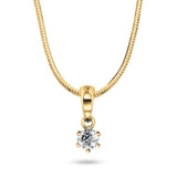 Eloise diamantsmykke, gult/hvitt gull