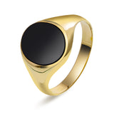 Herrering med sort onyx