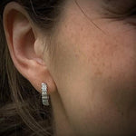 Diamant øredobber creoler 14kt hvitt gull 0.24ct TW Si - Diamanthuset