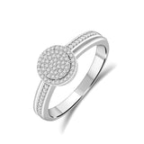 Diamantring rund, 0,25ct tw/si i hvitt og gult gull