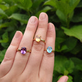 Oda Gullring med Blå Topas