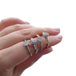 Diamantring oval 0,20ct tw/si i gult gull - Diamanthuset