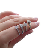 Diamantring oval 0,20ct tw/si i gult gull - Diamanthuset