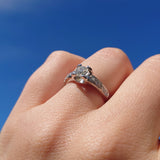 Diamantring i hvitt gull, 0.80CT TWSI