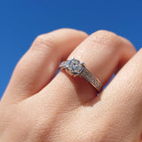 Diamantring i hvitt gull 0,80ct TWSI